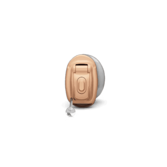 Modern hearing aid device designed to help manage tinnitus symptoms effectively.